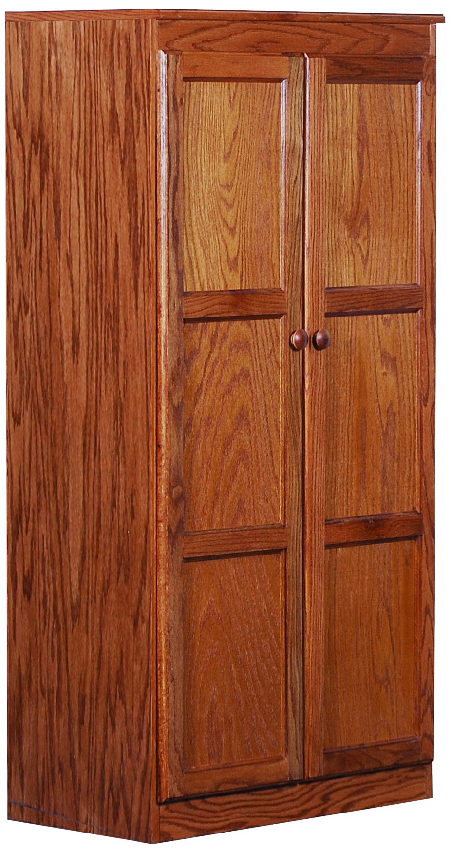 Concepts in Wood 60" High Dry Oak 4-Shelf Storage Cabinet