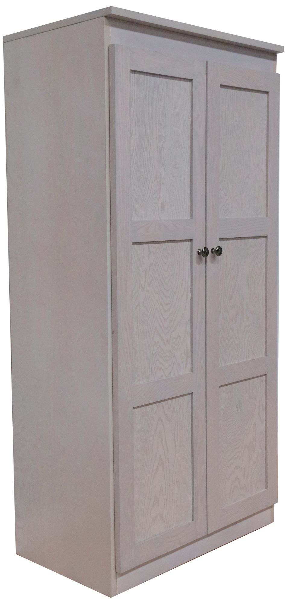 Concepts in Wood 60" High Coastal White 4-Shelf Storage Cabinet