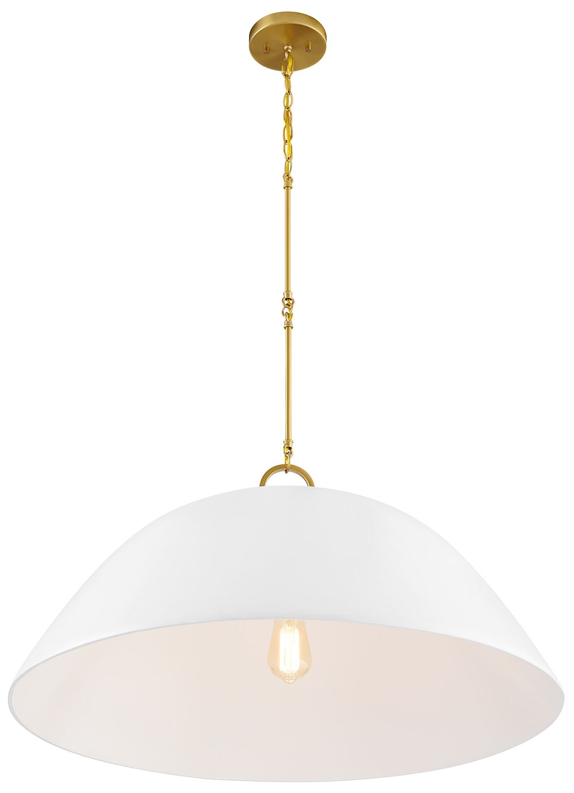 Savoy House Alta 1-light Pendant In White Bisque And Brass