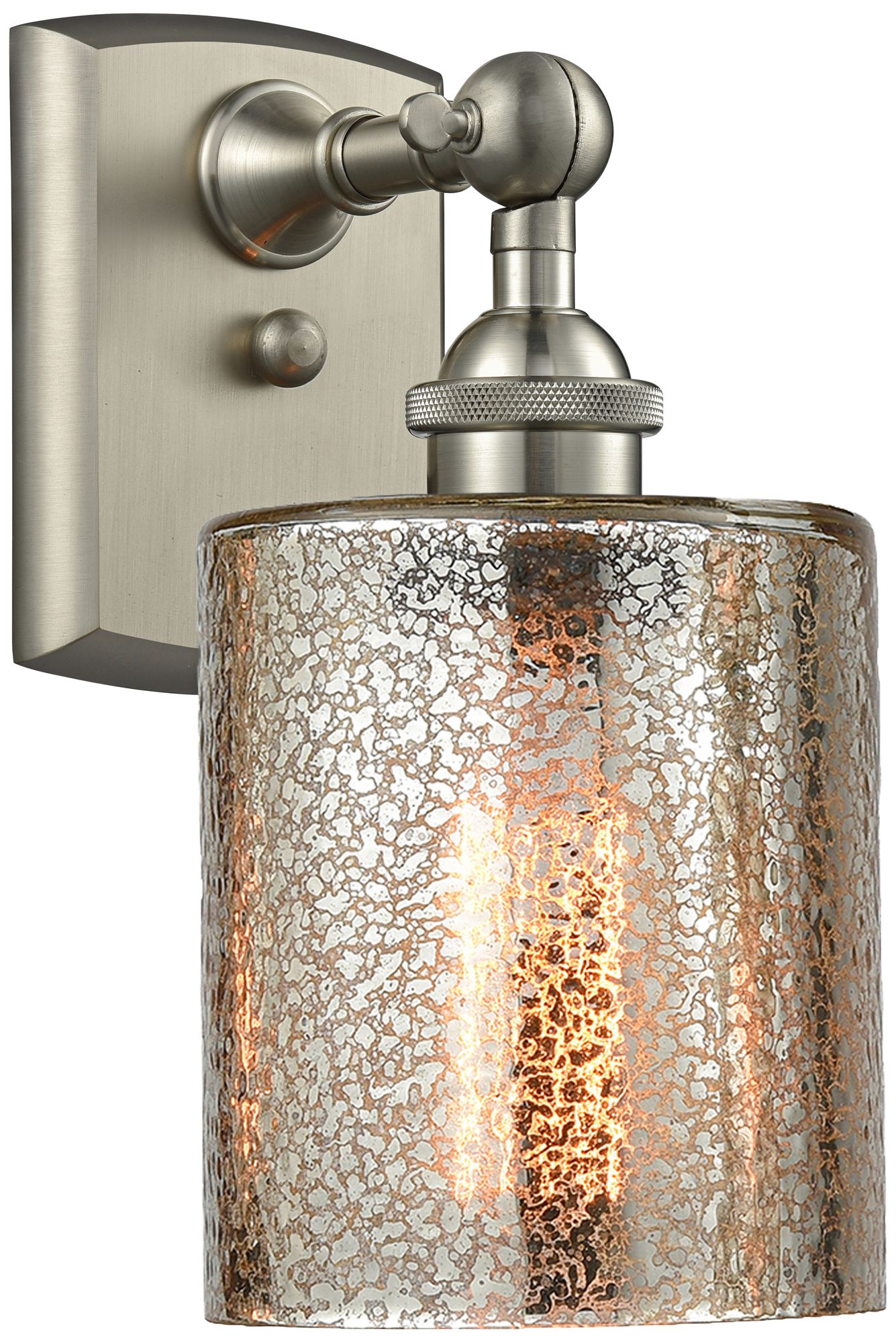 Cobbleskill 9"H Brushed Satin Nickel Adjustable Wall Sconce