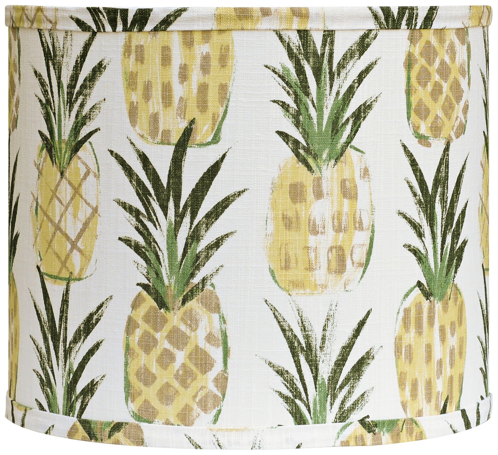 Pineapples Yellow and Green Drum Lamp Shade 8x10x9 (Spider)