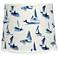 Sea View Sky Blue and White Drum Lamp Shade 10x10x9 (Spider)