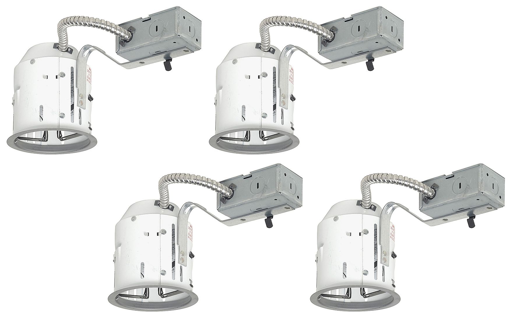 Juno 4" Line Voltage Non-IC Remodel Housings Set of 4
