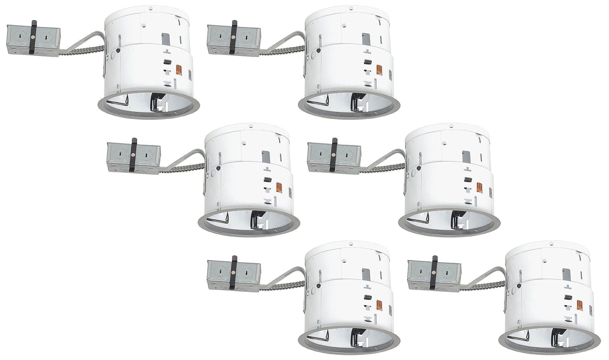 Juno 6" Line Voltage Non-IC Remodel Housings Set of 6