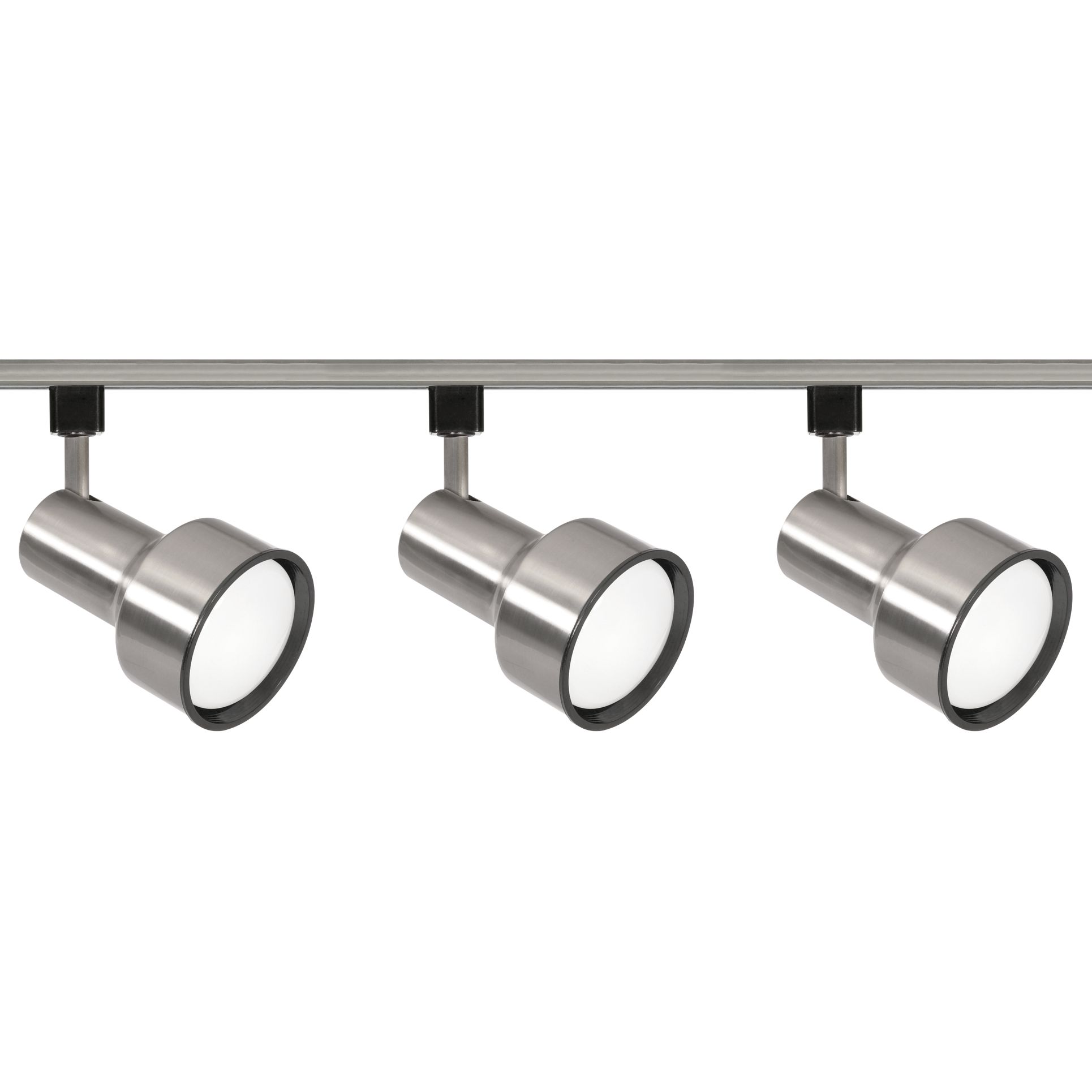 Nuvo 3-Light Brushed Nickel Step Cylinder Head Track Kit