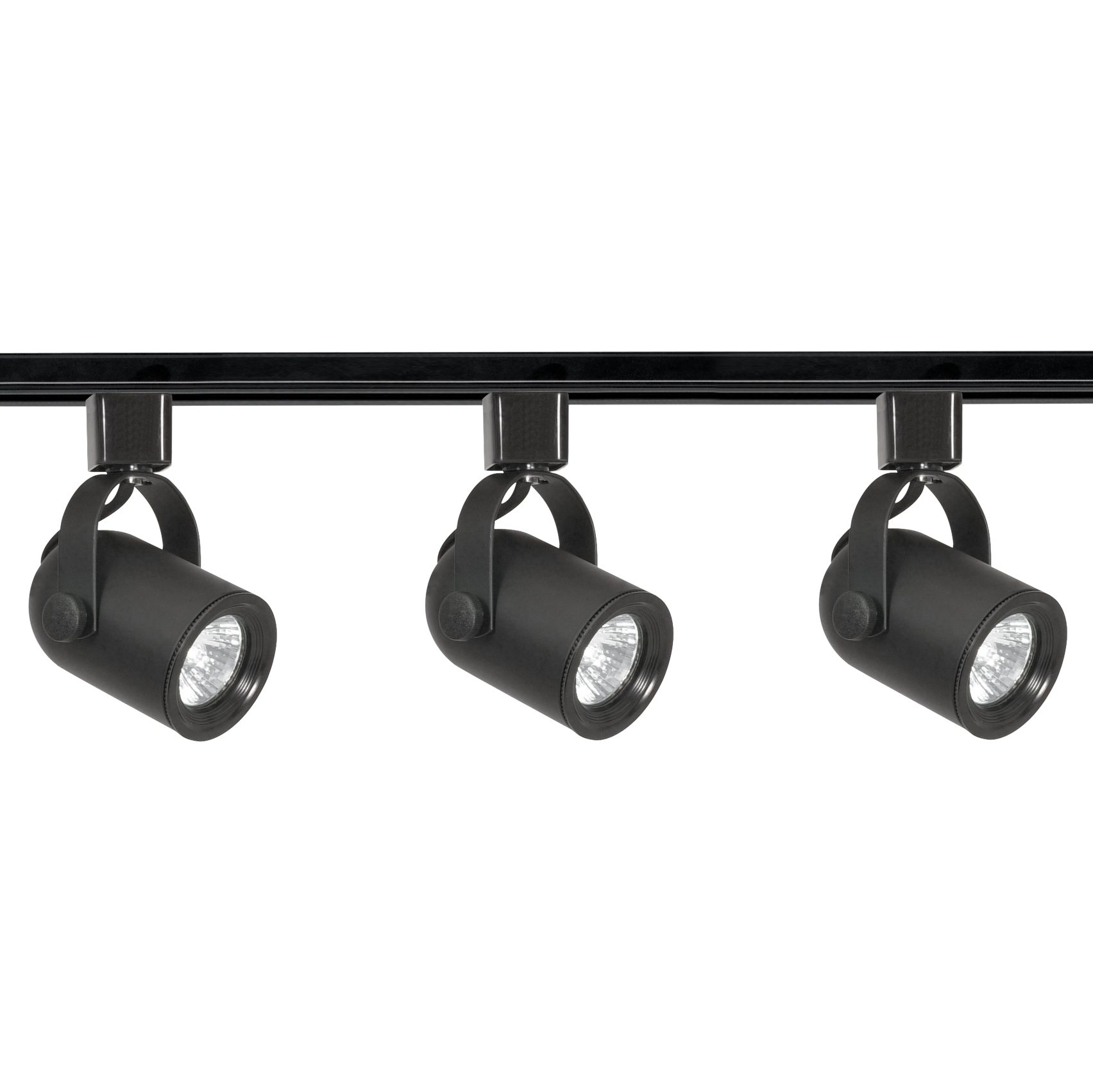 Nuvo 3-Light Black Round Back Head Track Kit