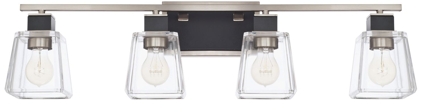 Capital Tux 32" Wide Black Tie 4-Light Bath Light