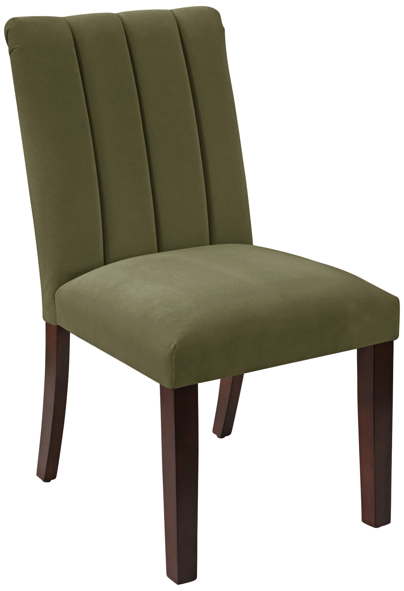Vesta Regal Moss Channel Seam Armless Dining Chair 74N20 Lamps Plus