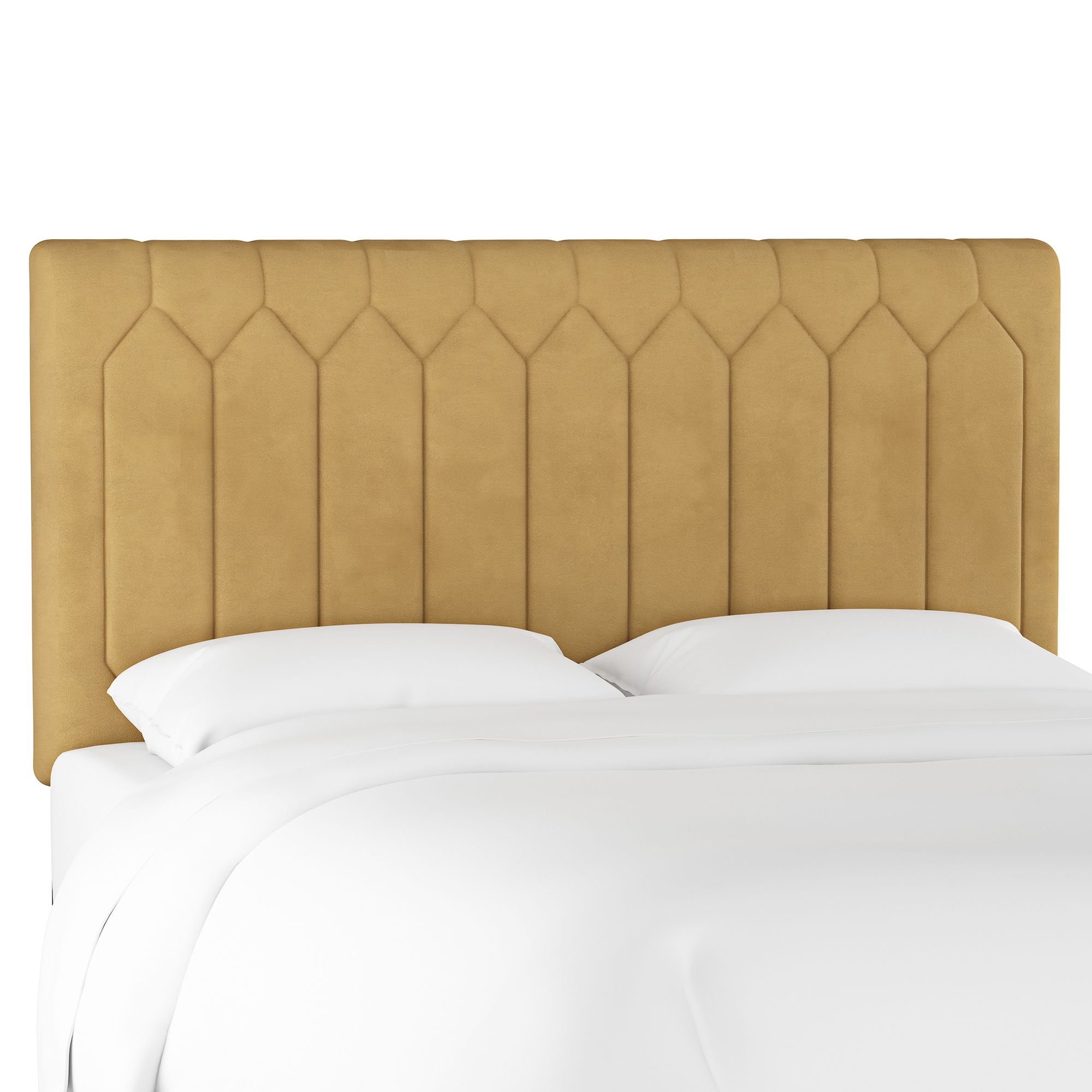 Monterra Velvet Honey Fabric Upholstered Queen Headboard