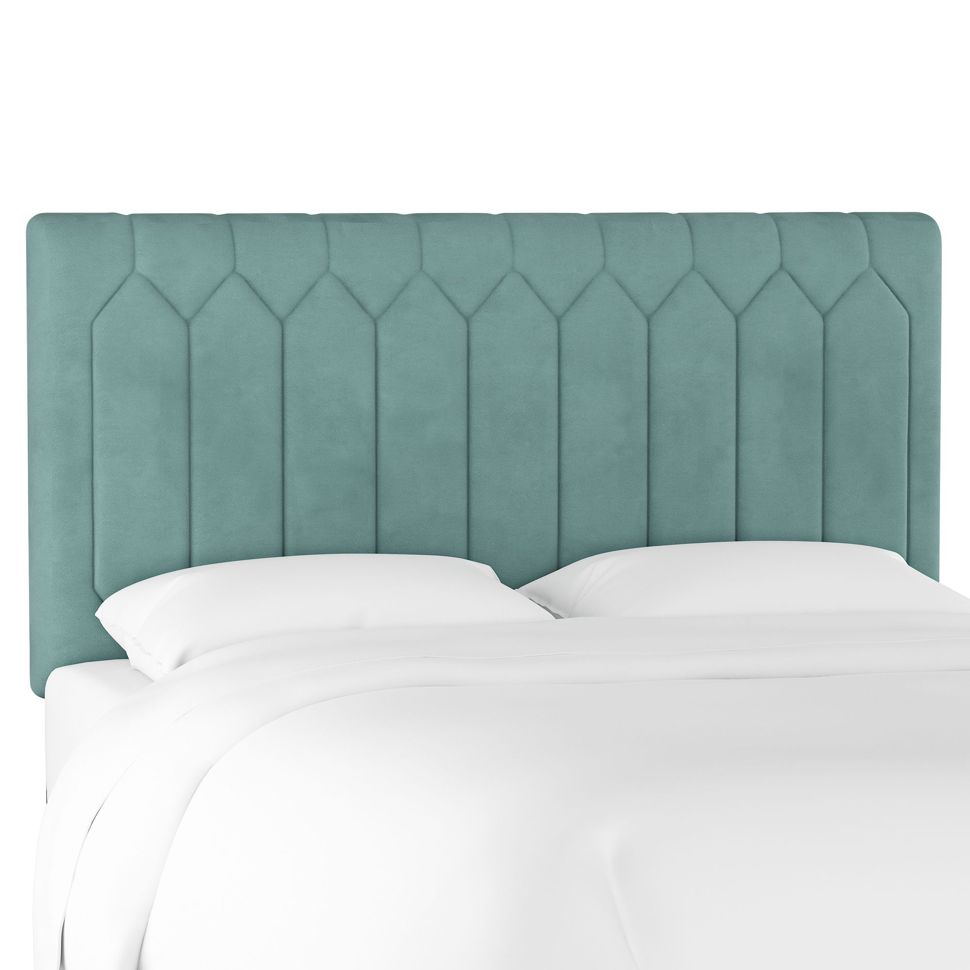 Monterra Velvet Caribbean Fabric Upholstered Headboard