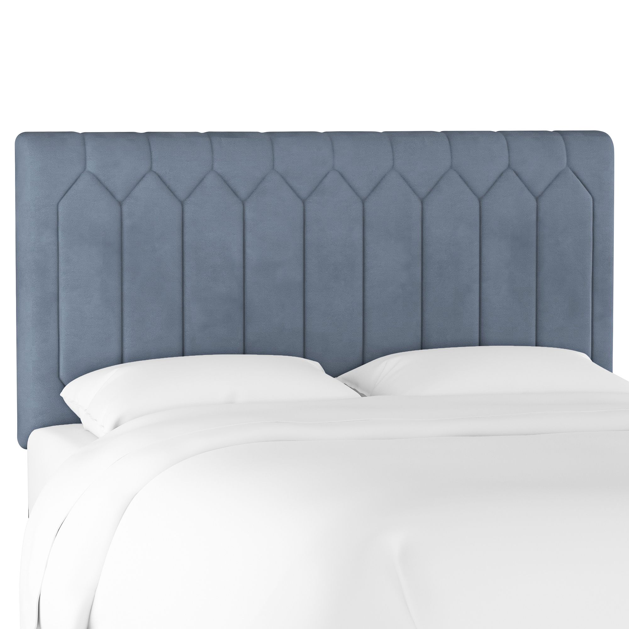 Monterra Velvet Ocean Fabric Upholstered Headboard