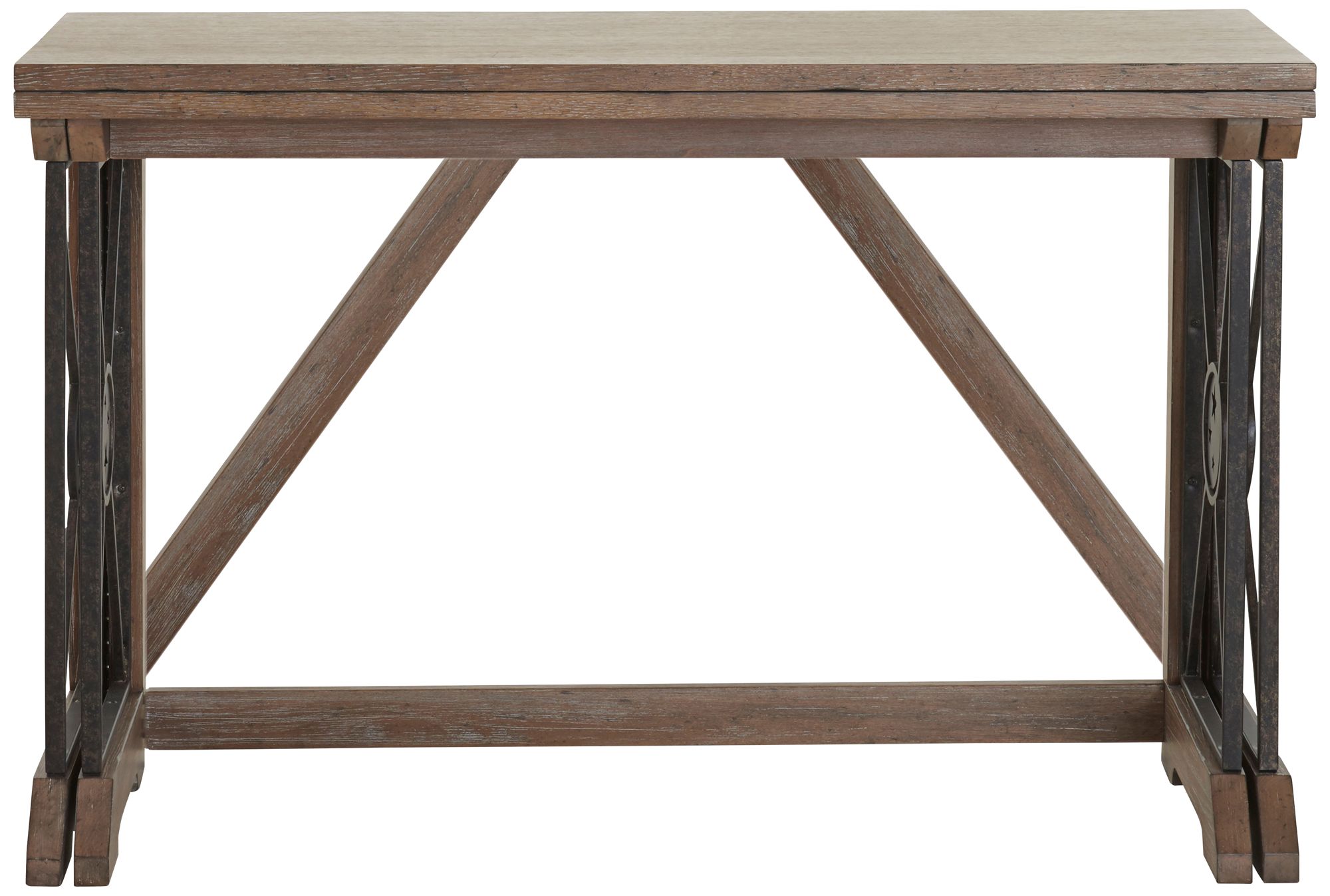 Elysium 48" Wide Natural Beige Adjustable Gate Sofa Table