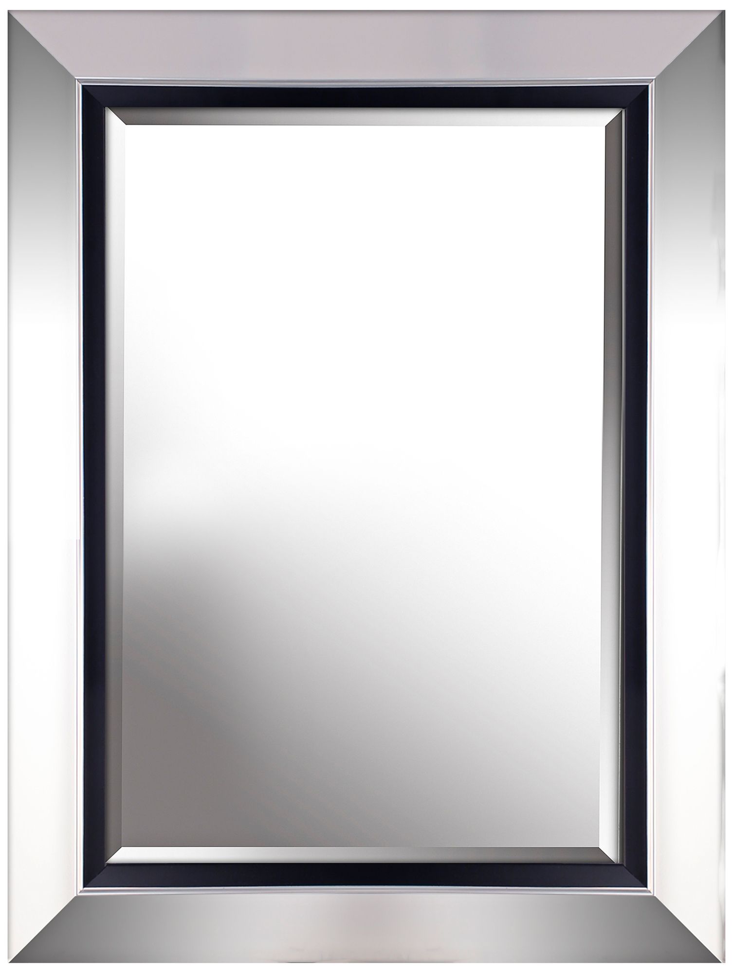 Northwood Silver and Black 24 1/2" x 32 Wall Mirror