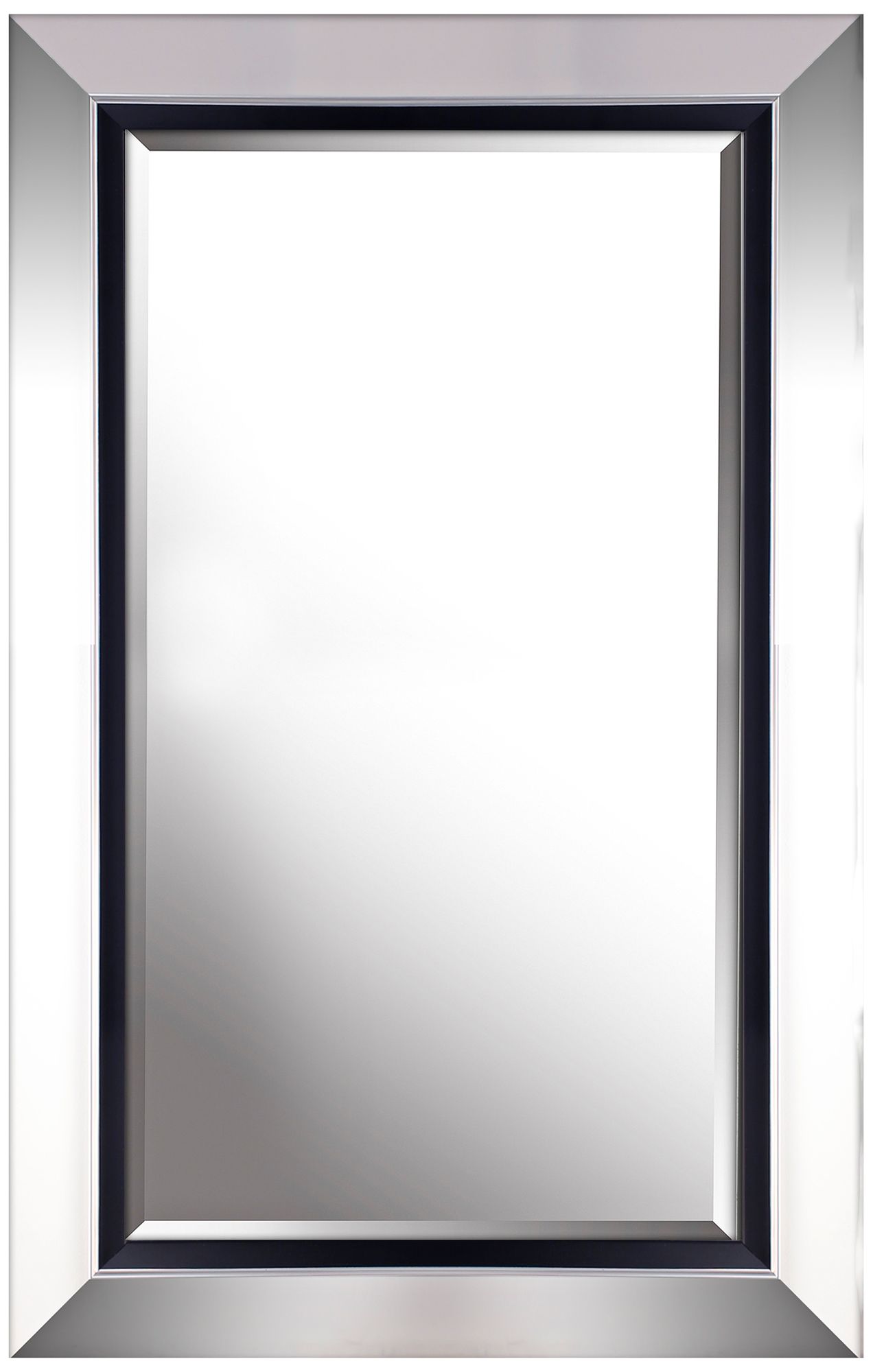 Northwood Silver and Black 20 1/2" x 32 Wall Mirror