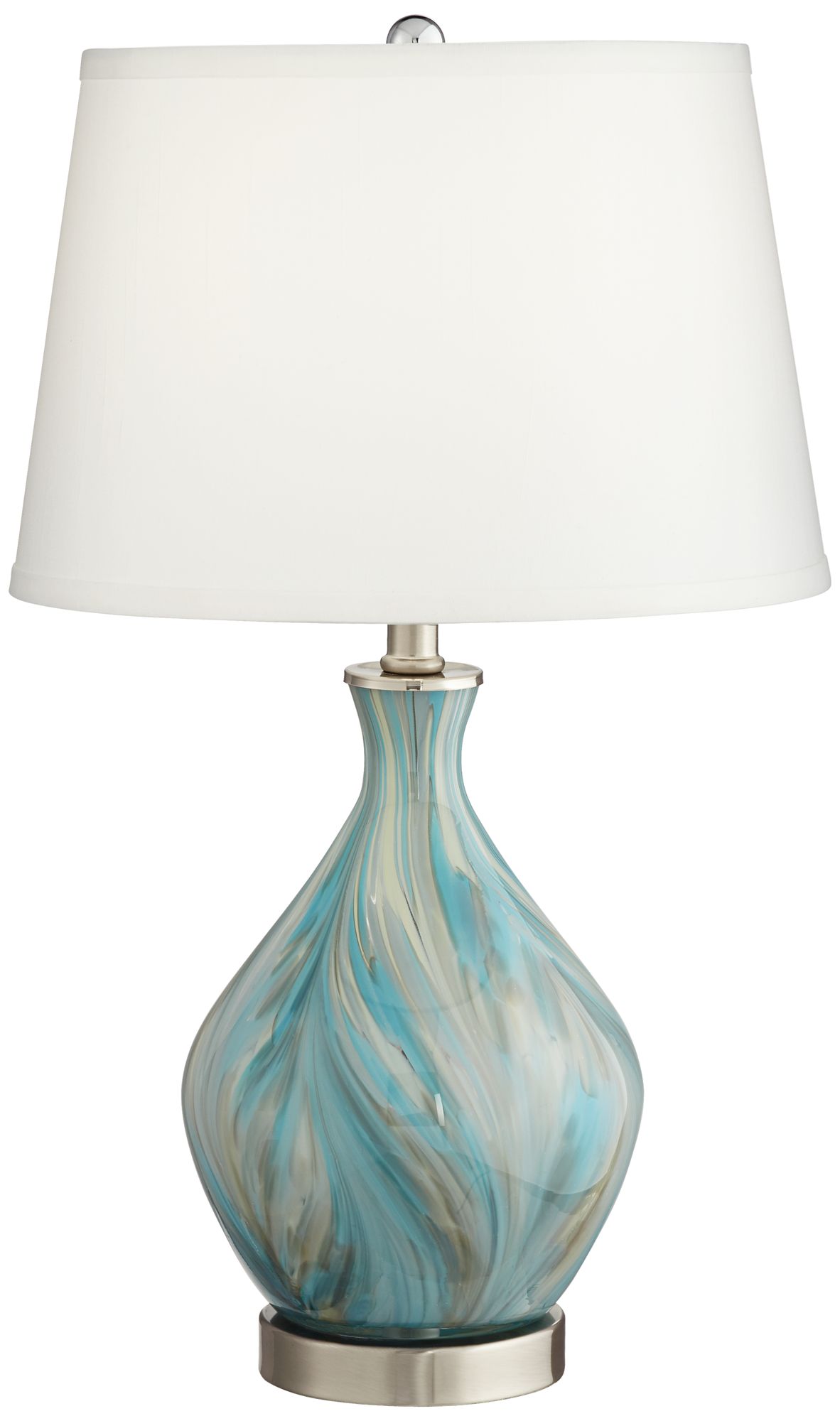 Cirrus Art Glass Vase Accent Table Lamp 