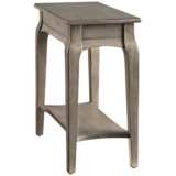 Leick 12&quot; Wide Smoke Gray Narrow 1-Shelf Chairside Table