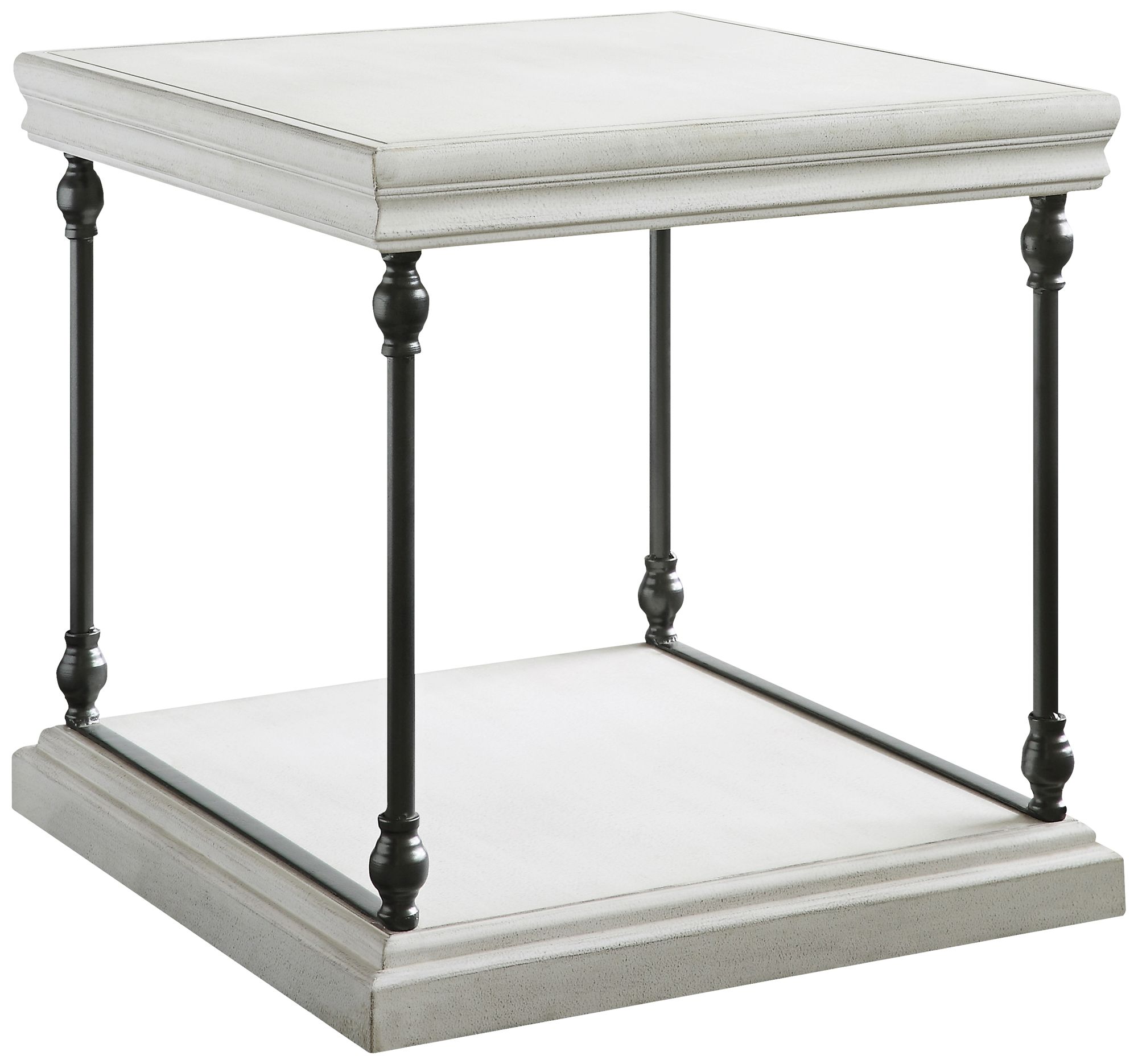 Crestview Collection Hanover 25" Wide White Wood End Table