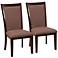 Trulinea Dark Espresso Wood Side Chairs Set of 2