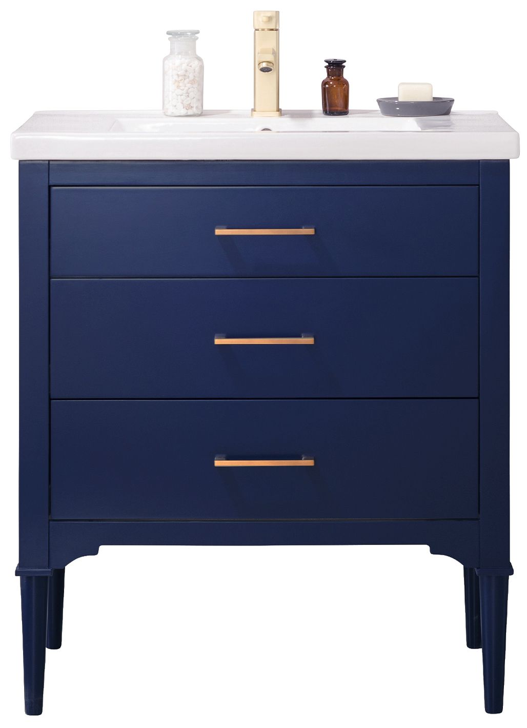 Mason 30" Wide 3-Drawer Porcelain Blue Single Sink Vanity