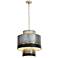 Varaluz Cannery 18" Wide Ombre Galvanized Pendant Light