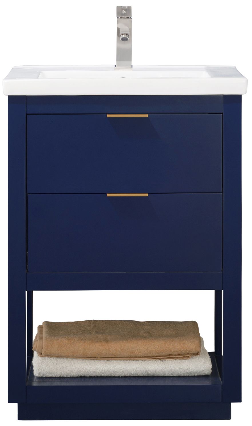 Klein 24" Wide 2-Drawer Porcelain Blue Single Sink Vanity