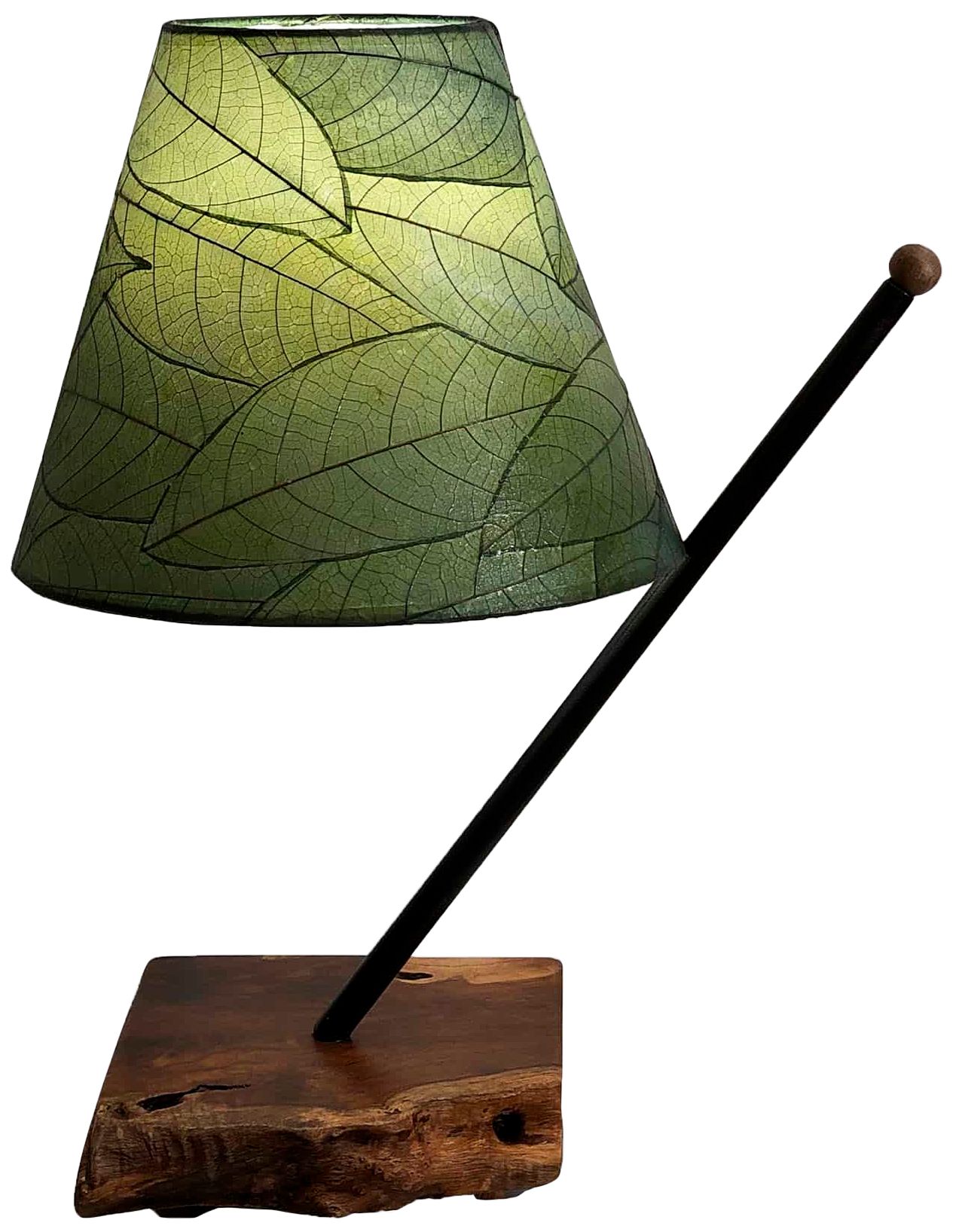 Eangee Polearm Green Cocoa Leaves Accent Table Lamp