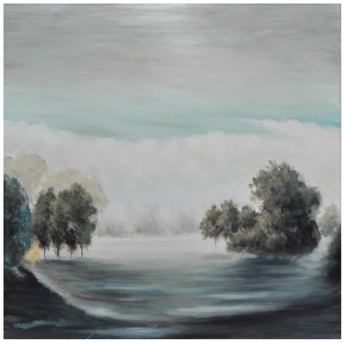 Crestview Collection Morning Rise 42" Square Canvas Wall Art