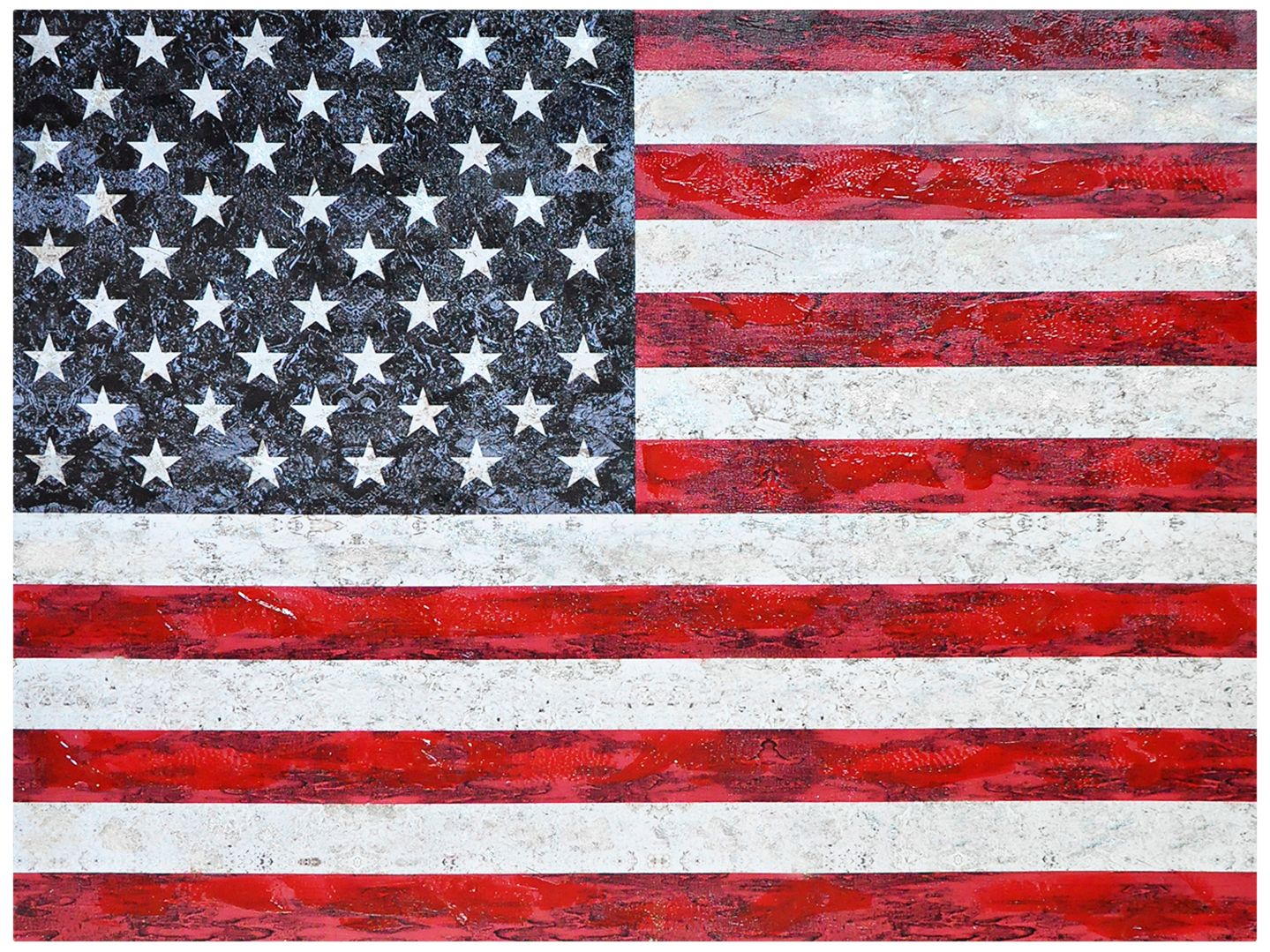 Crestview Collection USA 48"W Hand-Painted Canvas Wall Art