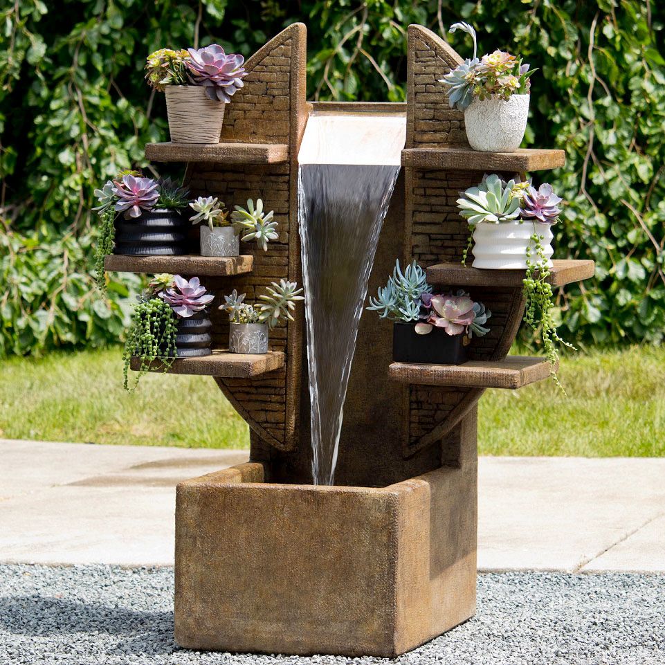 Outdoor Fountains With Lights for Entryway and Patio Lighted Designs Lamps Plus