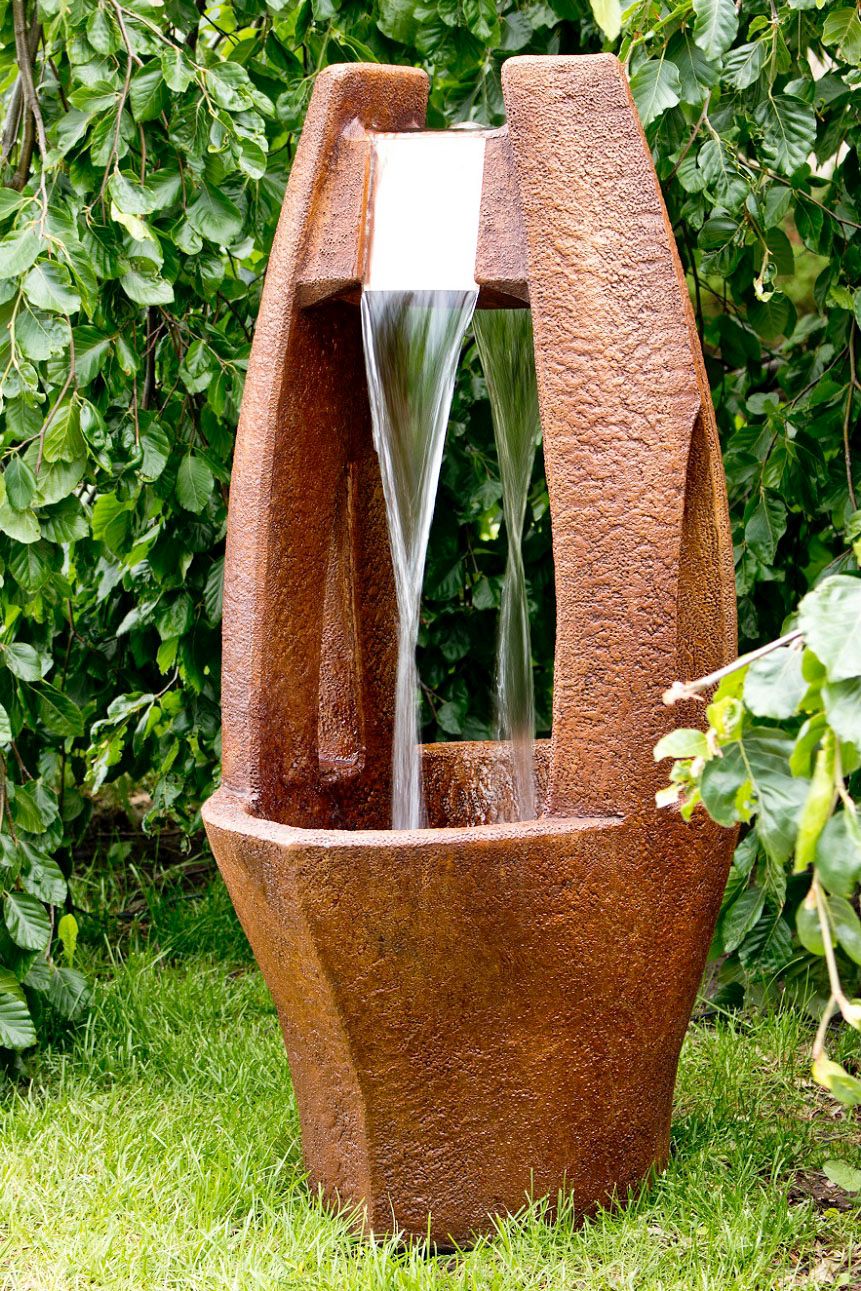 Pinnacle 40" High Stone Waterfall Fountain with Light