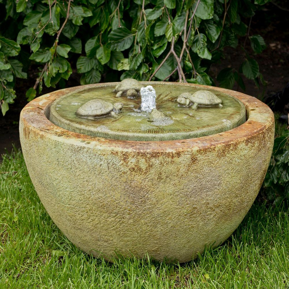 Gathering Turtles 14"H Relic Sargasso LED Bubbler Fountain