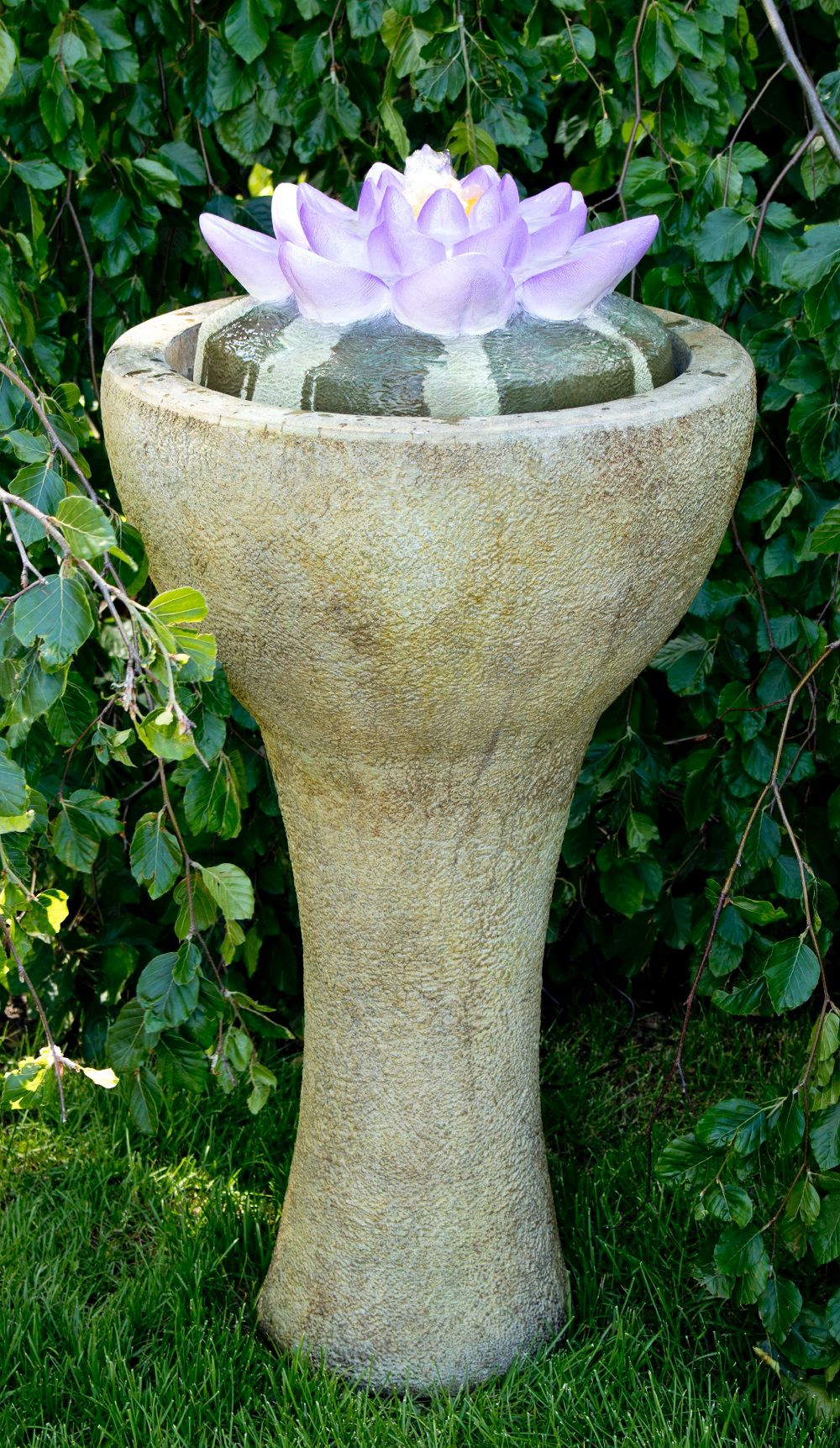 Lotus 42" High Patio Bubbler Fountain with LED Light