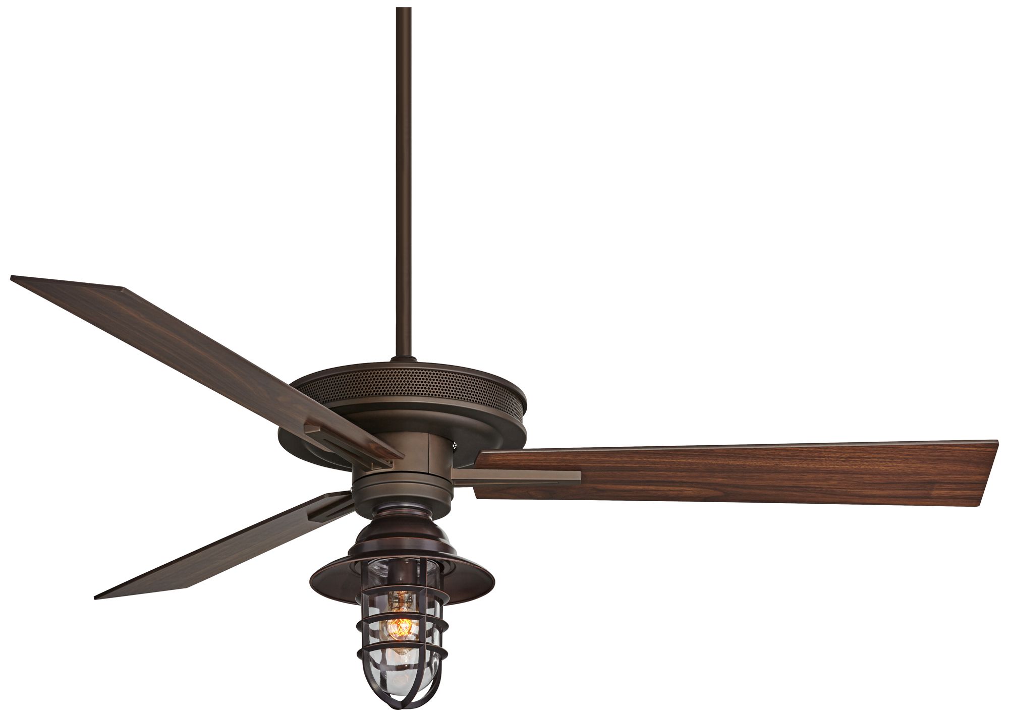 Details About 60 Industrial Outdoor Ceiling Fan With Light Led Oiled Bronze Damp Patio Porch