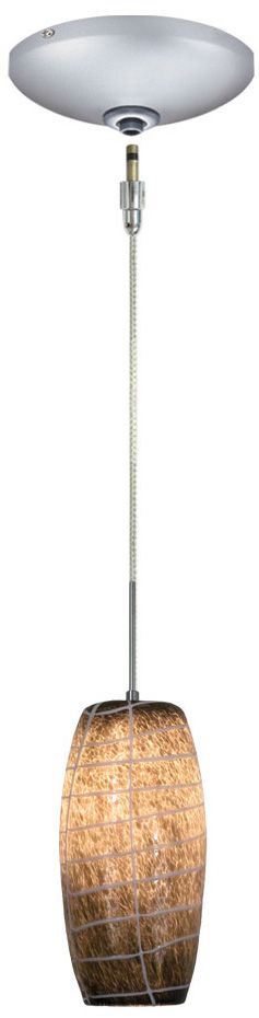 Jesco Envisage VI 5" Wide Gray Frit Glass Mini Pendant