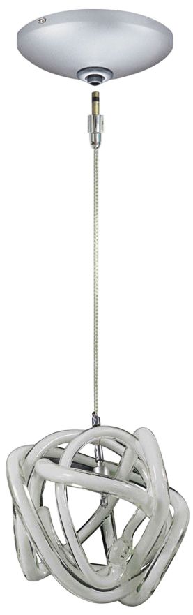 Jesco Envisage VI 6" Wide White Glass Mini Pendant