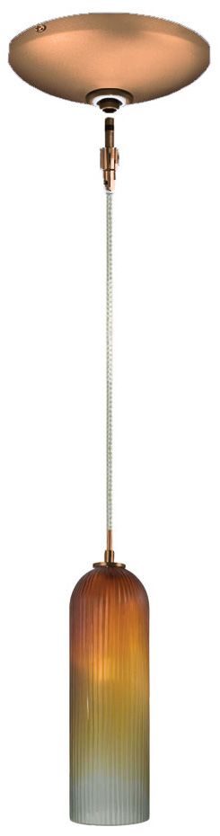 Envisage VI 3 1/2"W Bronze-Smoke Cylinder Glass Mini Pendant