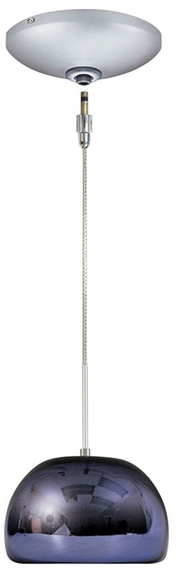 Jesco Envisage VI 6" Wide Purple Bowl Glass Mini Pendant