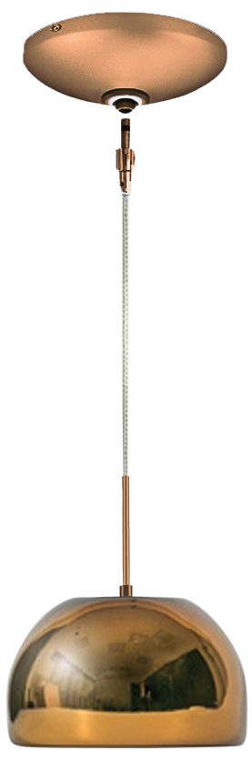 Jesco Envisage VI 6" Wide Chocolate Bowl Glass Mini Pendant