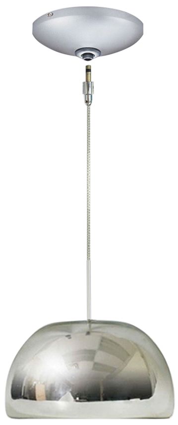 Jesco Envisage VI 6" Wide Chrome Bowl Glass Mini Pendant
