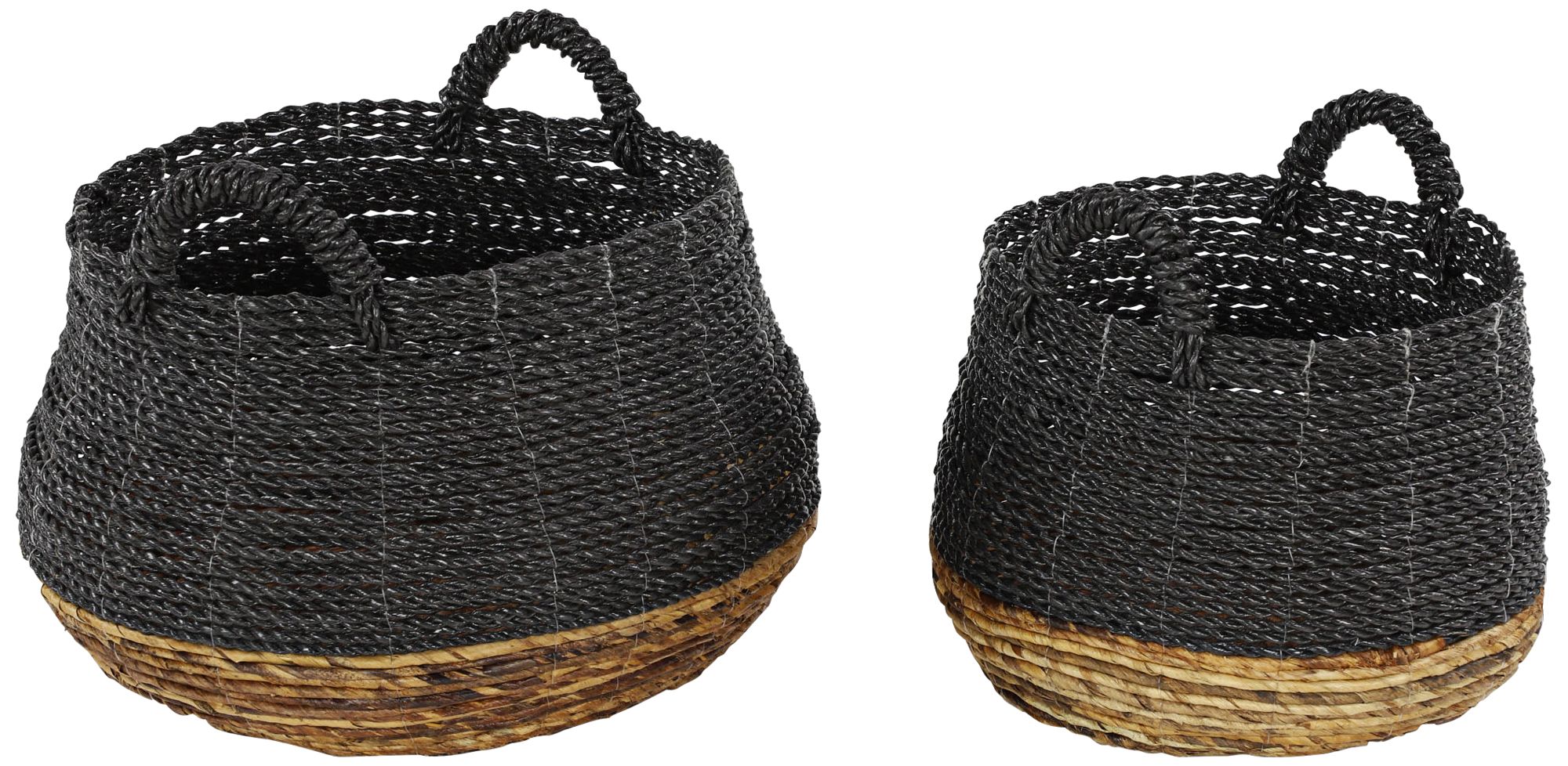 natural woven storage baskets