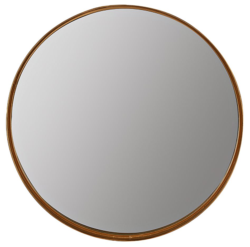 Cooper Classics Vianna Gold Leaf 29 3/4" Round Wall Mirror