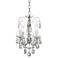 New Orleans 12" Wide Silver Hand-Cut Crystal Mini Chandelier