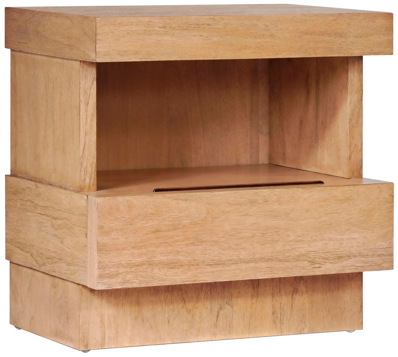 Mona 24" Wide Oak Wood 1-Drawer Nightstand