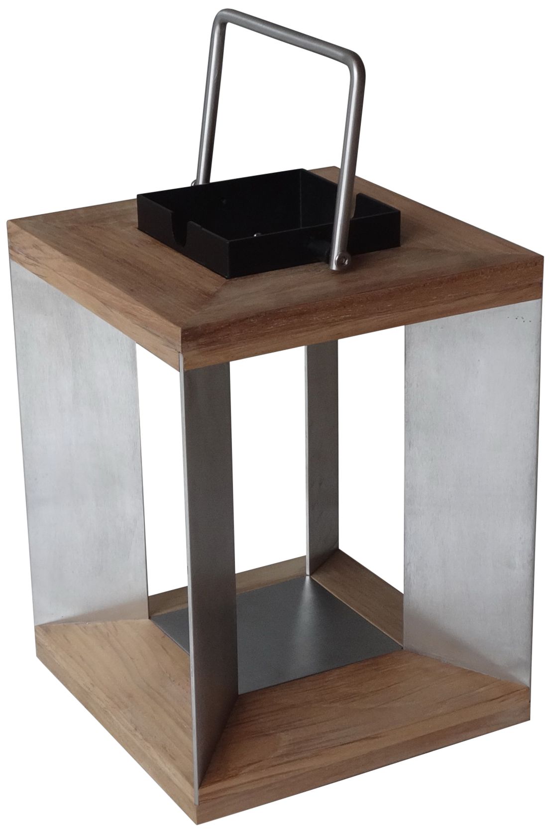 Blade 14 1/2" High Teak Wood LED Solar Outdoor Lantern