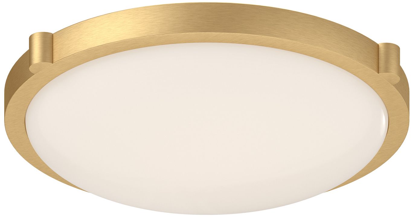 Kuzco Floyd 13-in Brushed Gold Flush Mounts