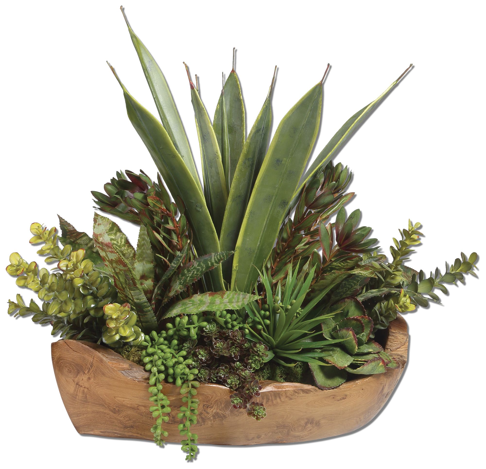 Uttermost Salar Succulents 22" Wide Faux Plant In Bowl