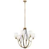 Kichler Thisbe 27 1/2&quot; Wide Natural Brass 6-Light Chandelier