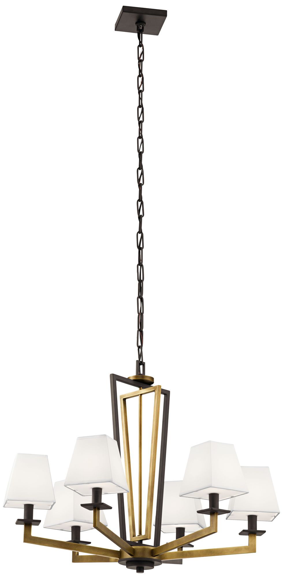 Kichler Dancar 28" Wide Natural Brass 6Light Chandelier 75C71