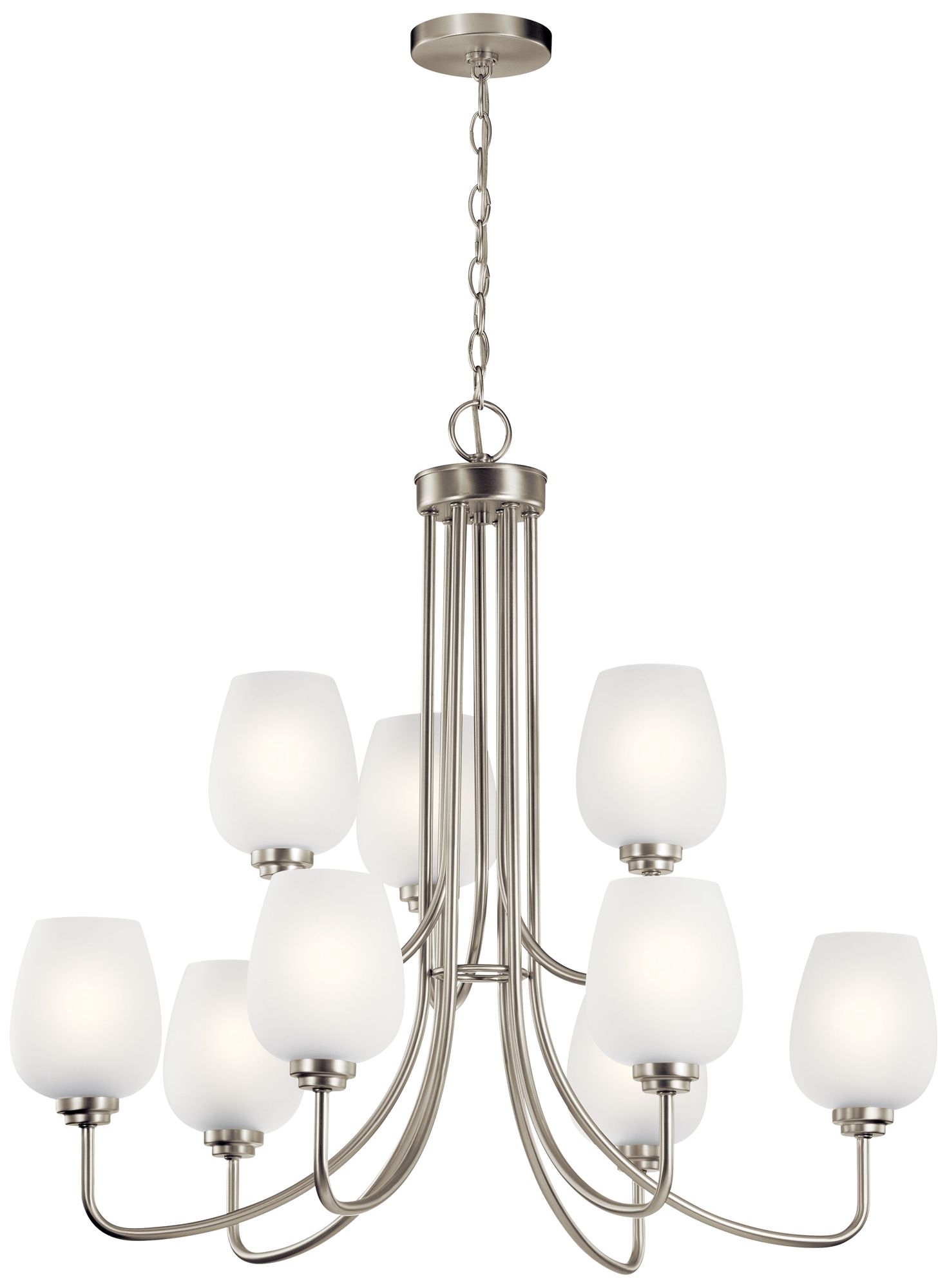 Valserrano 31 3/4" Wide Brushed Nickel 9-Light Chandelier