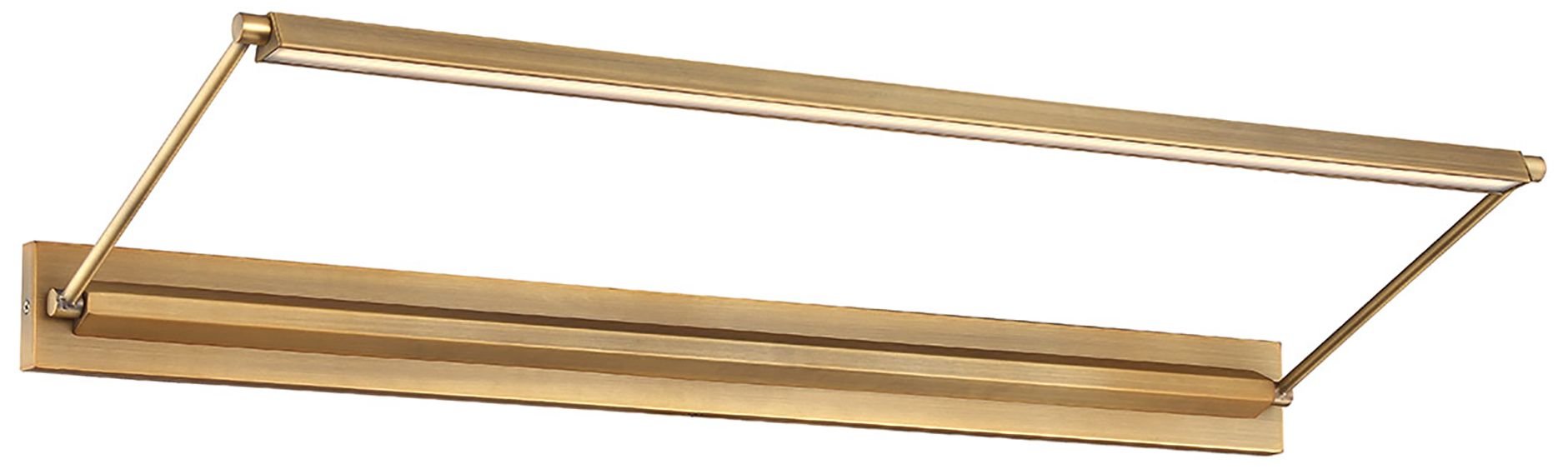 dweLED Hudson 34" Wide Aged Brass LED Picture Light